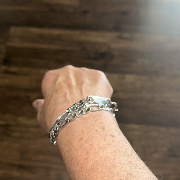 Silvertone Chain Bracelet/Choker 15.5” - Picture 5 of 6